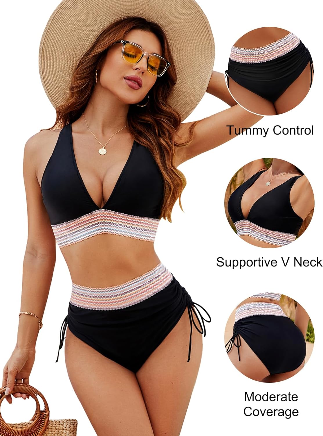 High-Waisted Tummy Control Bikini Set