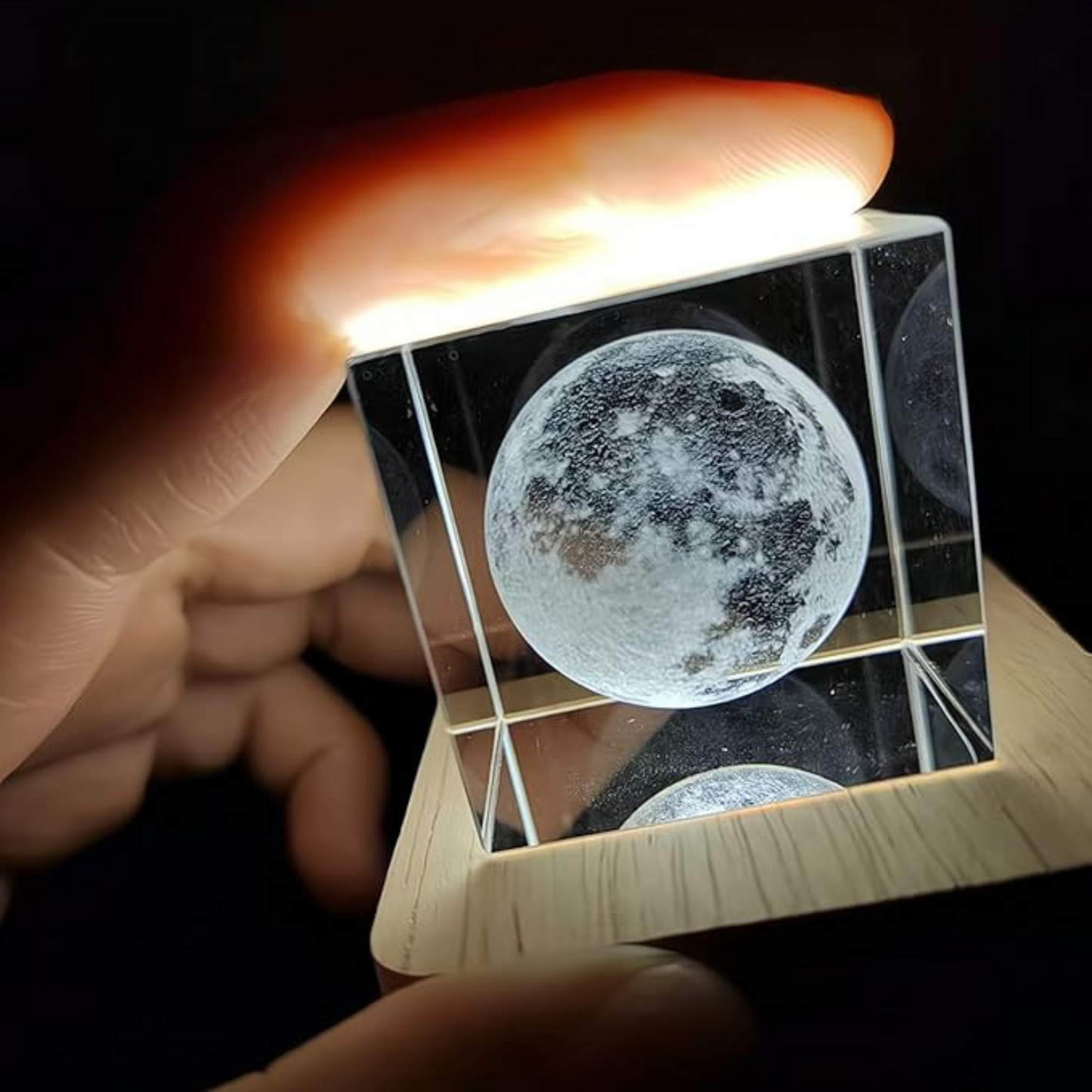 3D Moon Crystal Cube