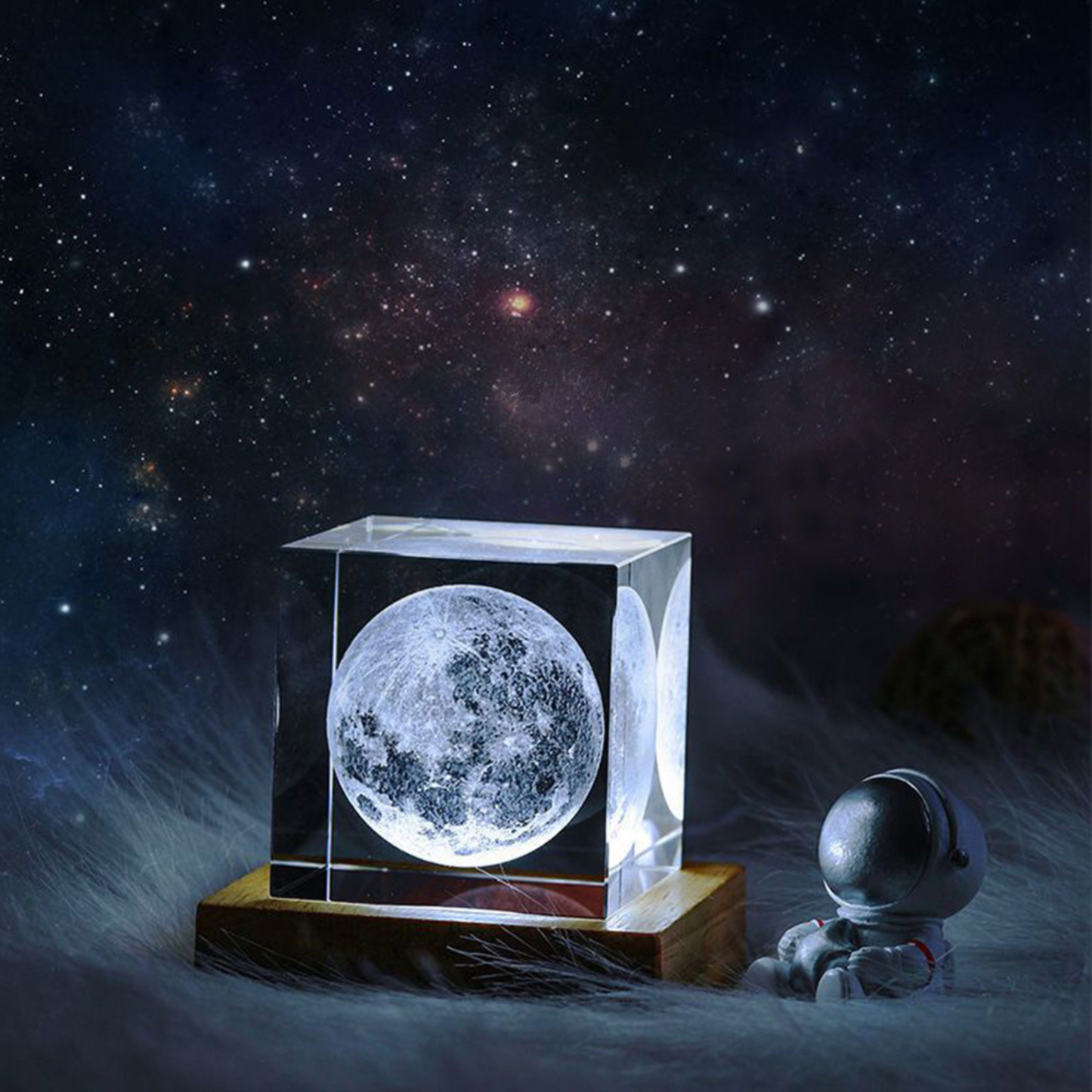 3D Moon Crystal Cube