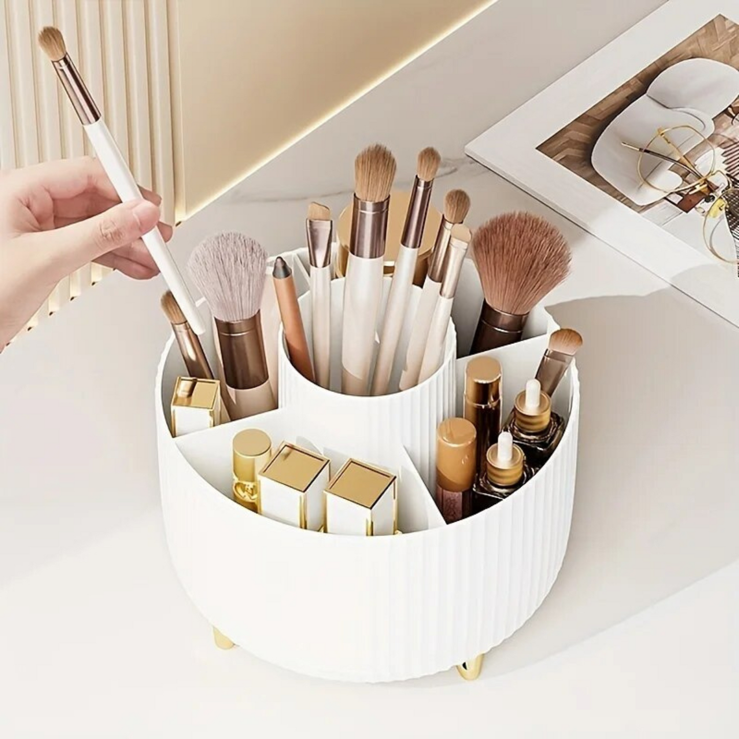 360° Rotating Makeup Organizer