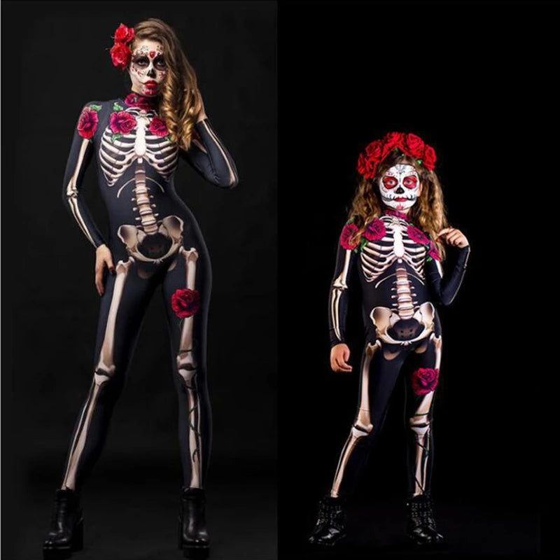 Glow in the Dark Rose Skeleton Costume