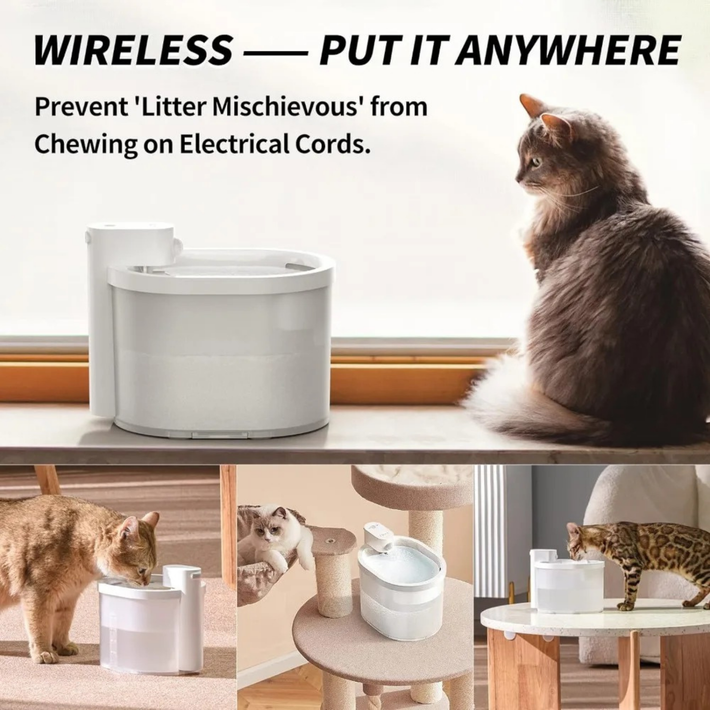 Zero Wireless Automatic Pet Water Fountain