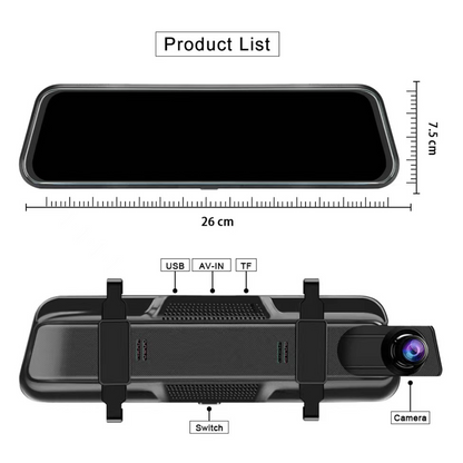 Mirror Dash Camera Rearview