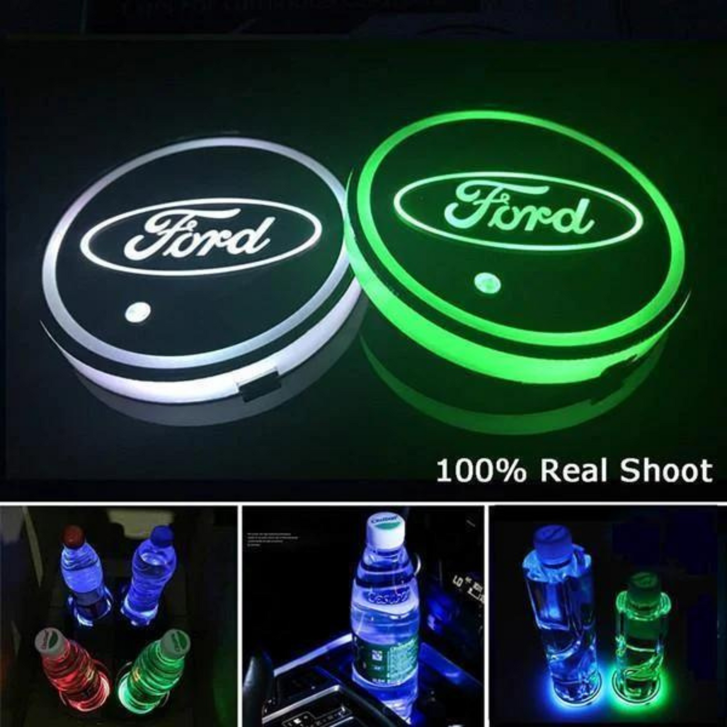 Led Car Logo Cup Light