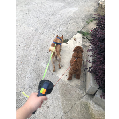 Two Dog Reflective Retractable Pet Leash – 360 Degree