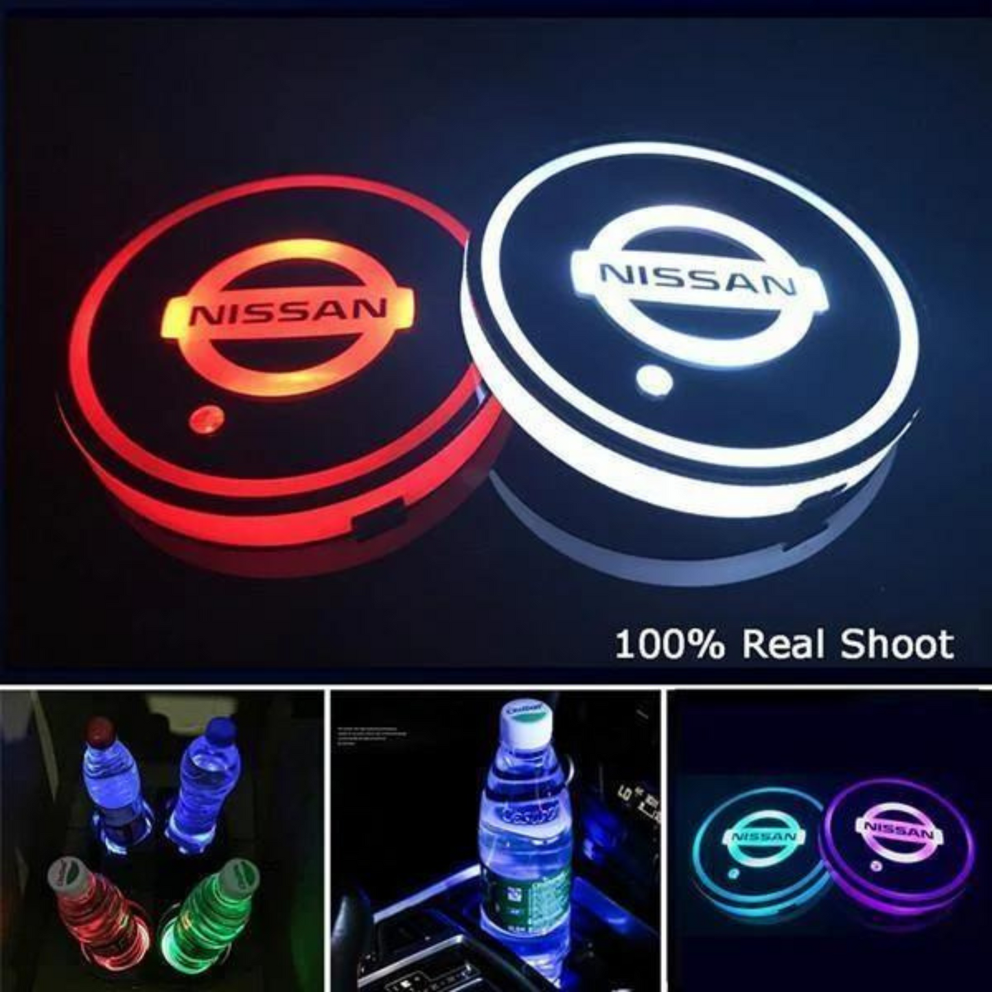 Led Car Logo Cup Light