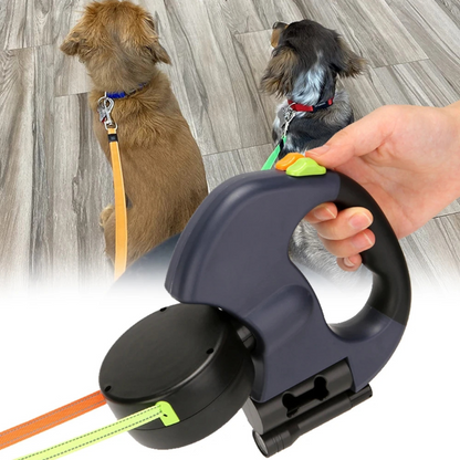 Two Dog Reflective Retractable Pet Leash – 360 Degree