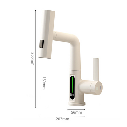 Waterfall Temperature Display Faucet