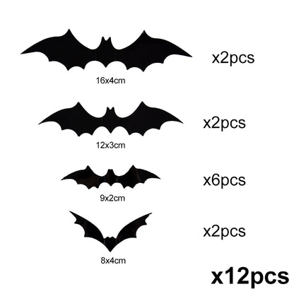 🦇 Spooky 3D Bat Wall Stickers