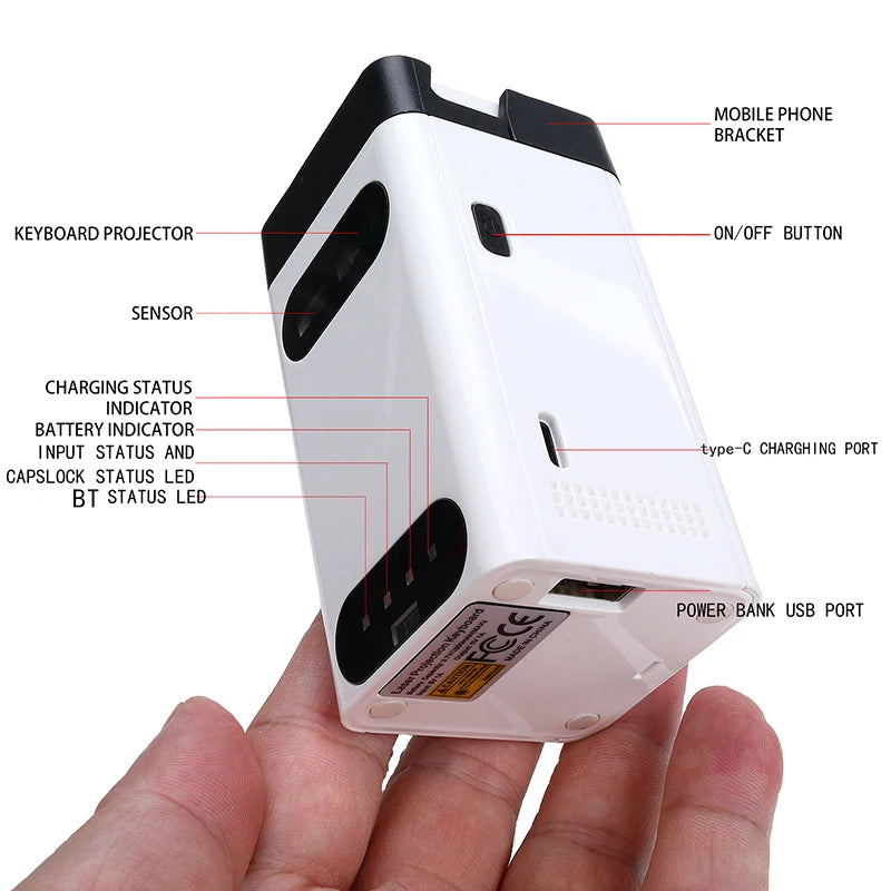 Bluetooth Wireless Laser Keyboard