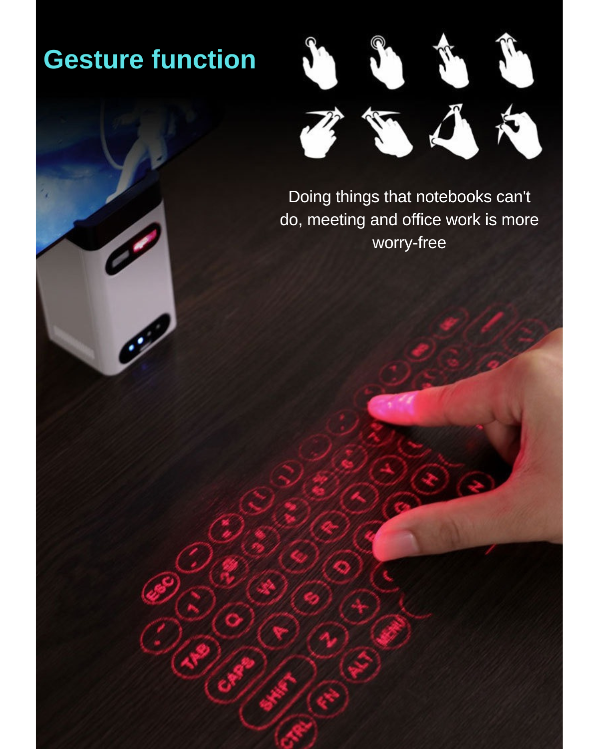 Bluetooth Wireless Laser Keyboard