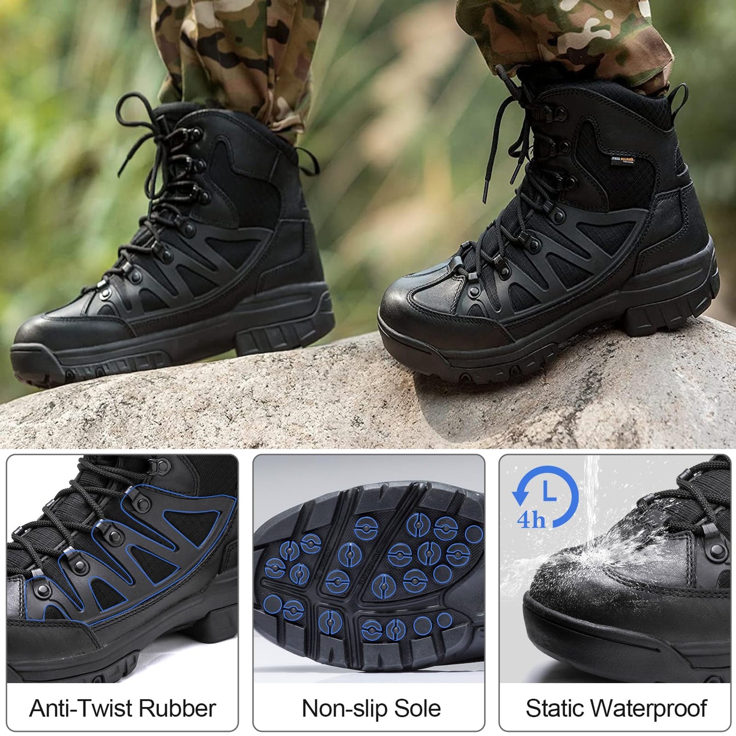 PHANTOM Men’s Military Tactical Boots